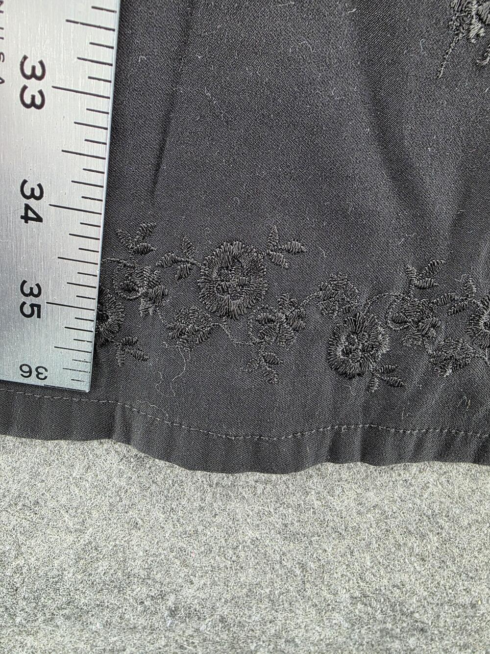 GAP Dress Womens 12 Black Slip Sheath Scoop Neck Strappy Lined Embroidered - Picture 4 of 6